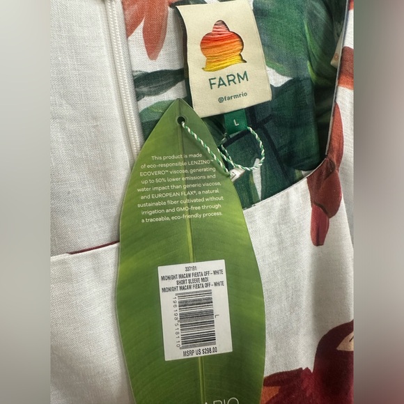 FARM Rio Off-White Midnight Macaw Fiesta Midi Dress - Picture 7 of 8
